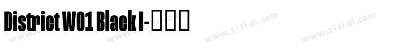 District W01 Black I字体转换